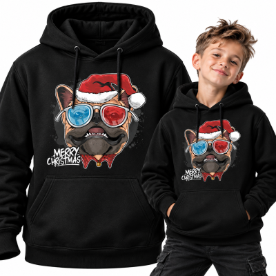 BLUZA Z KAPTUREM  ŚWIĄTECZNA Christmasdog2