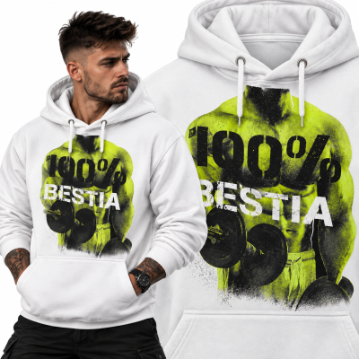 BLUZA Z KAPTUREM NA SIŁOWNIĘ  100 BESTIA