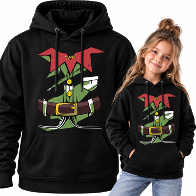 BLUZA Z KAPTUREM  ŚWIĄTECZNA ElfCostume