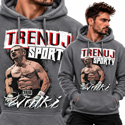 BLUZA Z KAPTUREM  SPORTY WALKI TRENUJ SPORTY WALKI 3