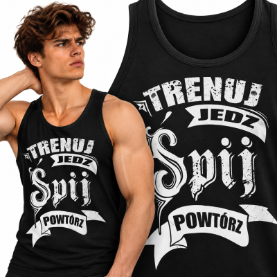 TANK TOP NA SIŁOWNIĘ   TRENUJ
