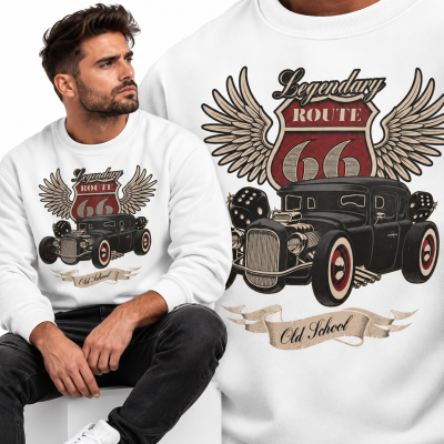 BLUZA ŚMIESZNA ROUTE 66