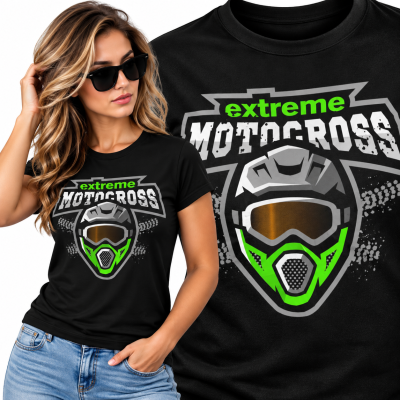 KOSZULKA ŚMIESZNA DAMSKA EXTREME  MOTOCROSS