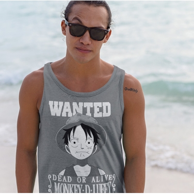 TANK TOP ONE PIECE WANTED LUFFY 500