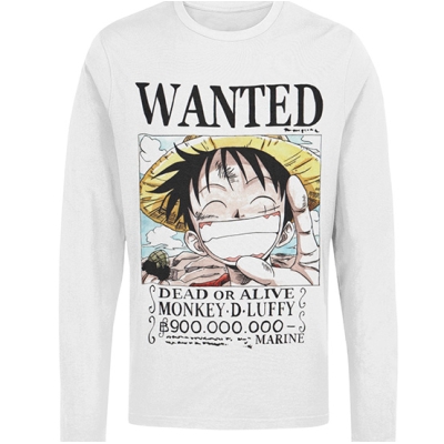 LONGSLEEVE ONE PIECE WANTED LUFFY 2
