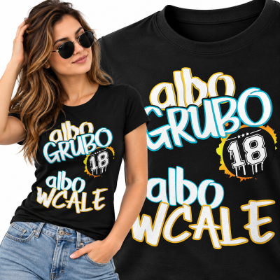 KOSZULKA ŚMIESZNA  DAMSKA ALBO GRUBO ALBO WCALE
