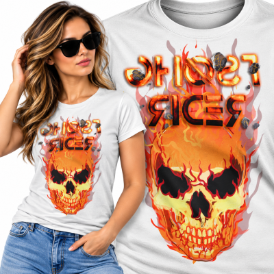 KOSZULKA ŚMIESZNA   DAMSKA GHOST RIDER 4