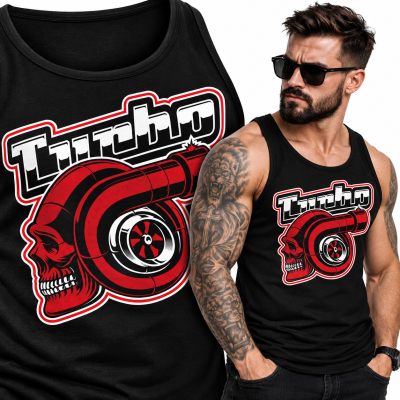 TANK TOP ŚMIESZNY  MOTORYZACYJNE TURBO