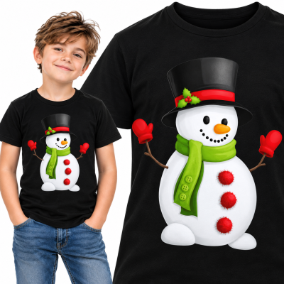 KOSZULKA DZIECIĘCA ŚWIĄTECZNA SNOWMAN