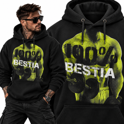 BLUZA Z KAPTUREM NA SIŁOWNIĘ  100 BESTIA