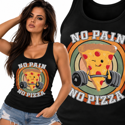 TANK TOP DAMSKI NA SIŁOWNIĘ  PIZZASQUAT