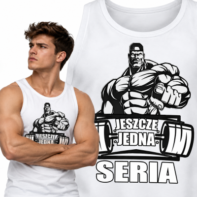 TANK TOP NA SIŁOWNIĘ  JESZCZE JEDNA SERIA BIAŁA