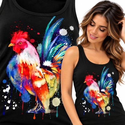 TANK TOP DAMSKI ZWIERZĘTA  KURCZAK 4