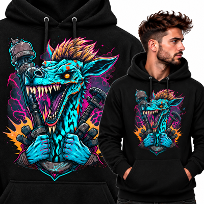 BLUZA Z KAPTUREM ZWIERZĘTA   BAD