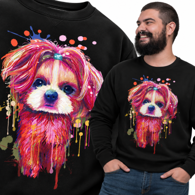 BLUZA ZWIERZĘTA  SHIH TZU