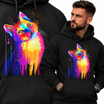 BLUZA Z KAPTUREM ZWIERZĘTA    KOT 1