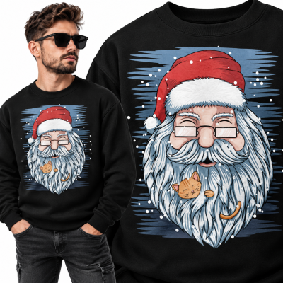 BLUZA  ŚWIĄTECZNA  CAT SANTA