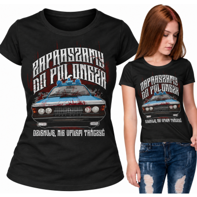 DAMSKA KOSZULKA AUTA PRL ZAPRASZAM