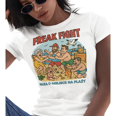 KOSZULKA DAMSKA  WAKACYJNA Freak fight Plaża
