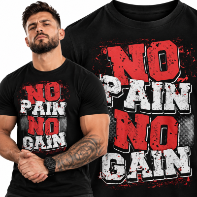 KOSZULKA NA SIŁOWNIĘ NO PAIN NO GAIN 8