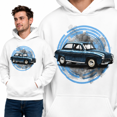 BLUZA Z KAPTUREM AUTA PRL Syrenka