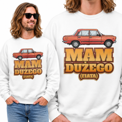 BLUZA AUTA  PRL DUŻY FIAT
