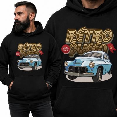BLUZA Z KAPTUREM AUTA PRL WARSZAWA