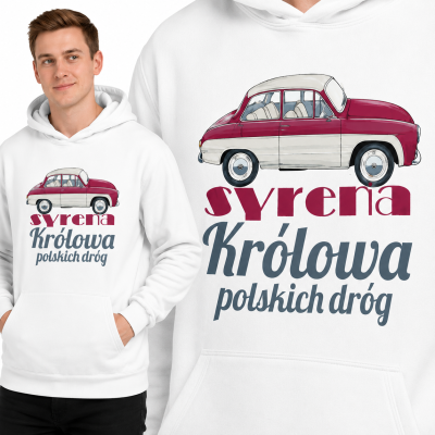 BLUZA Z KAPTUREM AUTA PRL SYRENA 2