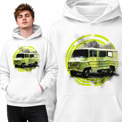 BLUZA Z KAPTUREM AUTA PRL Żuk