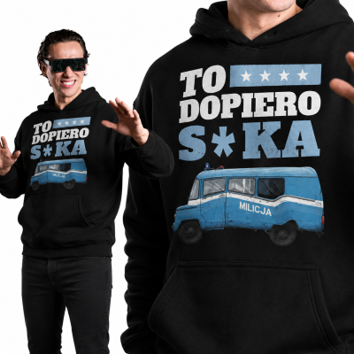 BLUZA Z KAPTUREM AUTA PRL NYSKA