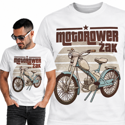 KOSZULKA AUTA PRL MOTO ŻAK