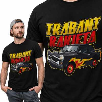 KOSZULKA AUTA PRL TRABANT RAKIETA