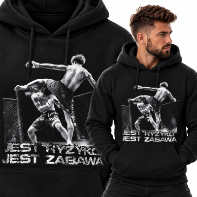 BLUZA Z KAPTUREM SPORTY WALKI  JEST RYZYKO