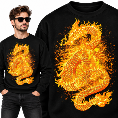 BLUZA ŚMIESZNA  DRAGON FIRE
