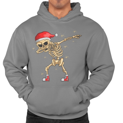 BLUZA Z KAPTUREM skull dabbing christmas