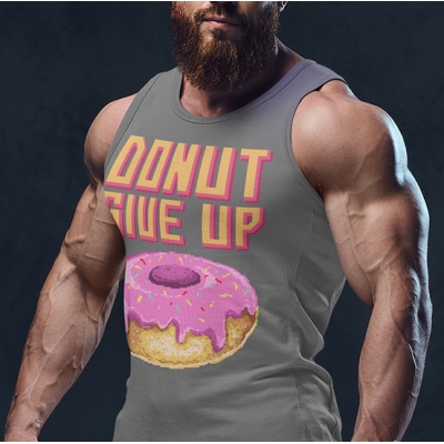 TANK TOP RETRO DONUT GIVE UP