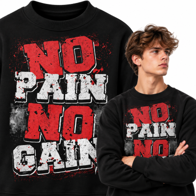 BLUZA NA SIŁOWNIĘ  NO PAIN NO GAIN 8