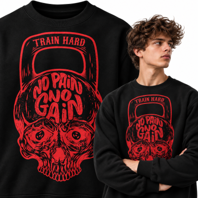 BLUZA  NA SIŁOWNIĘ  TRAIN HARD NO PAIN