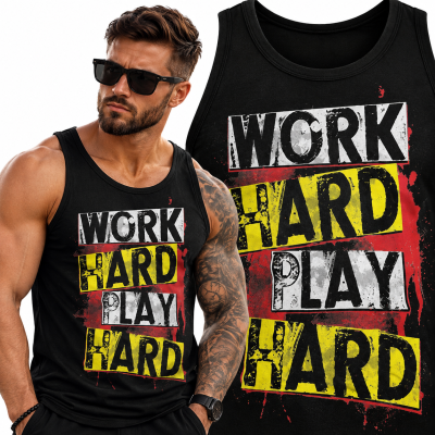 TANK TOP NA SIŁOWNIĘ WORK HARD 3
