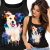 TANK TOP DAMSKI ZWIERZĘTA  BORDER COLLIE