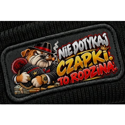 Czapka Zimowa Nie Dotykaj Czapki, Czapka z zabawna grafiką