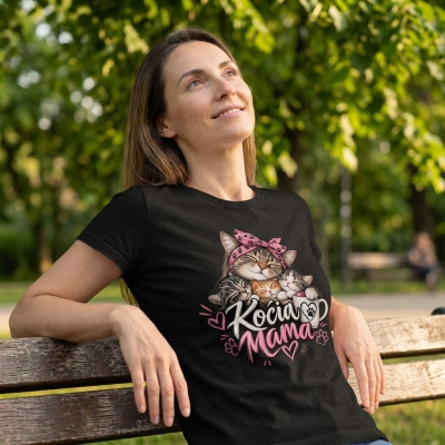 KOSZULKA DAMSKA KOCIA MAMA