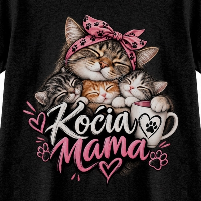 KOSZULKA DAMSKA KOCIA MAMA