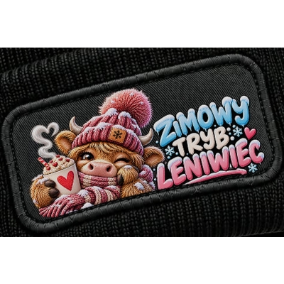 Czapka Zimowa Śmieszna Zimowy Tryb,Śmieszny napis
