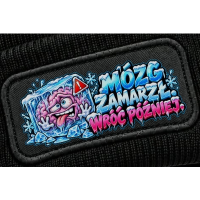 Czapka Zimowa Mózg Zamarzł, czapka z zabawna grafiką