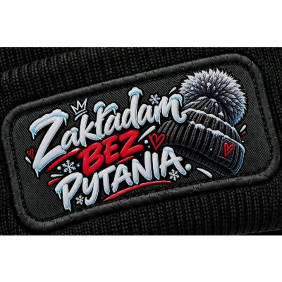 Czapka Zimowa Śmieszna Zakładam Bez Pytania, Zabawny napis