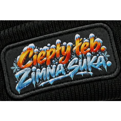 Czapka Zimowa Śmieszna Ciepły Ogień Zimny Lód, Sarkastyczny humor