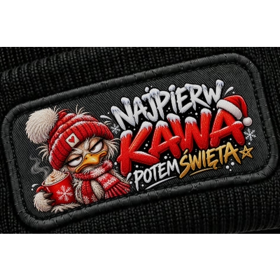 Czapka Zimowa Świąteczna Potem Święta, Zabawny nadruk