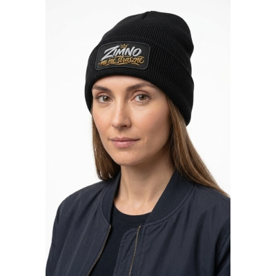 Czapka Zimowa Zimno Mi Nie Straszne,czapka z napisem