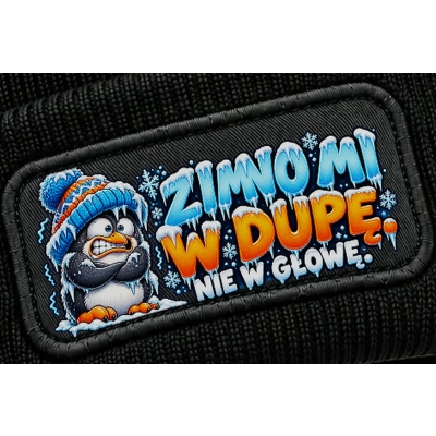 Czapka Zimowa Zimno Mi W Dupę, Zabawna czapka z nadrukiem